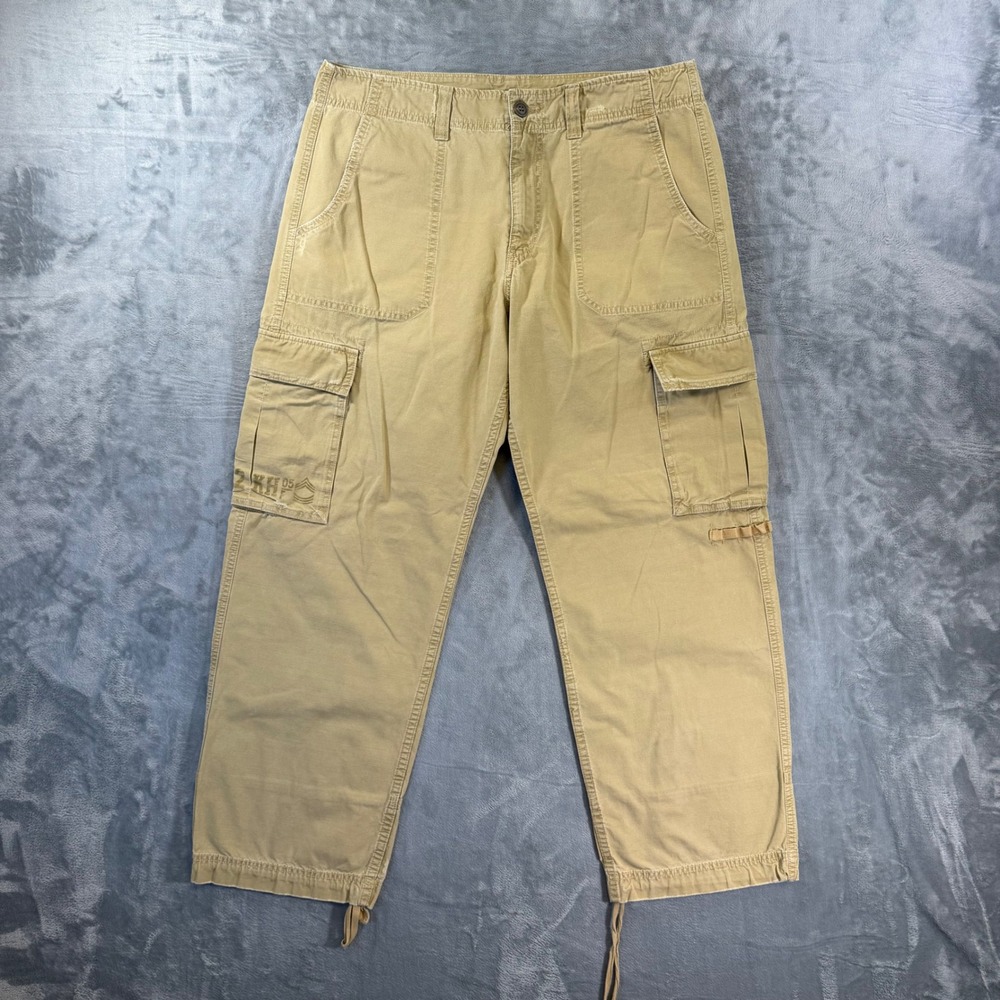 Vintage Lucky‎ Brand Cargo Pants Men's Size 34 Reg Tan Brown Rare Pants 1997